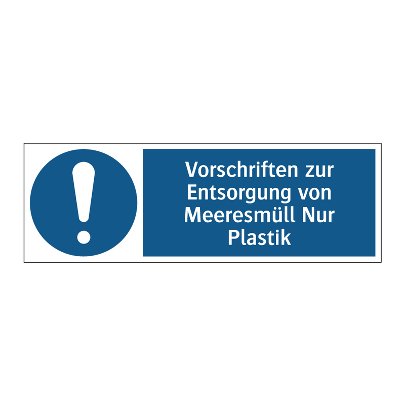 Vorschriften zur Entsorgung von Meeresmüll Nur Plastik