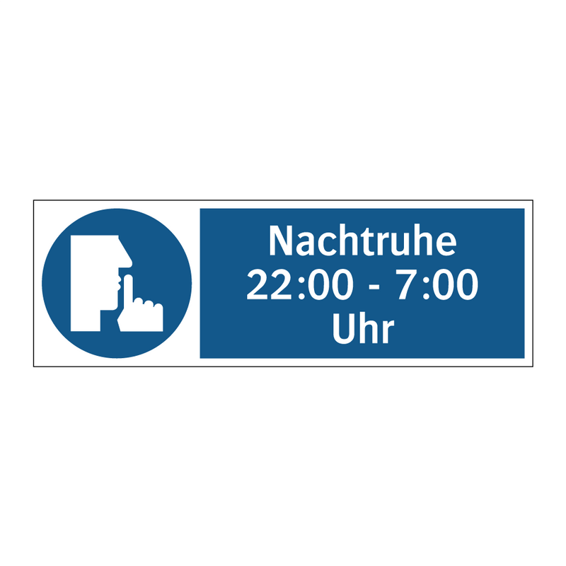 Nachtruhe 22:00 - 7:00 Uhr