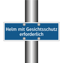 Helm mit Gesichtsschutz erforderlich