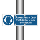 LÄRMBEREICH ÜBER 85dB Gehörschutz erforderlich