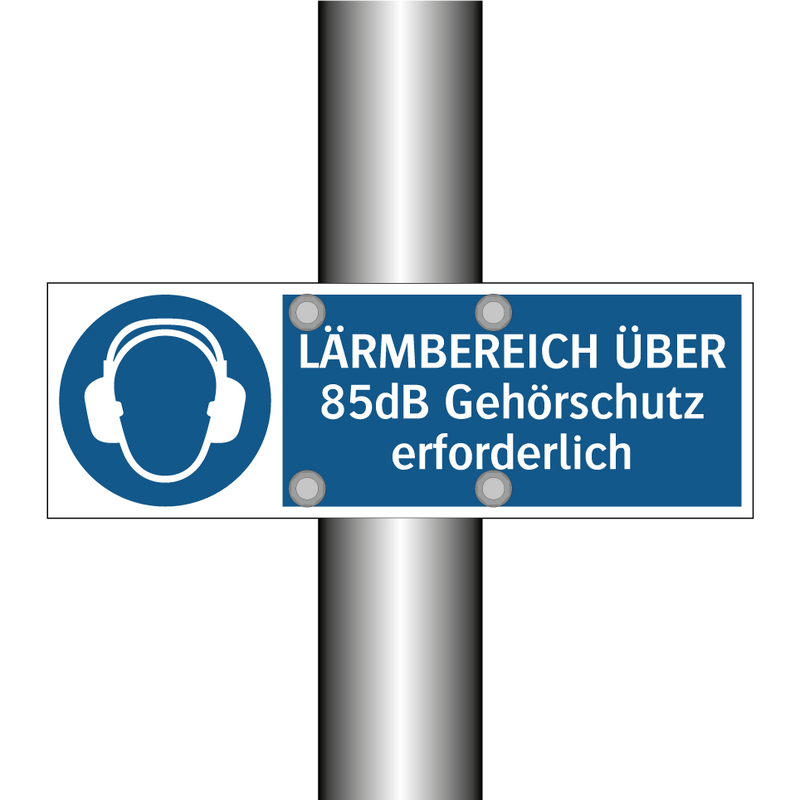LÄRMBEREICH ÜBER 85dB Gehörschutz erforderlich