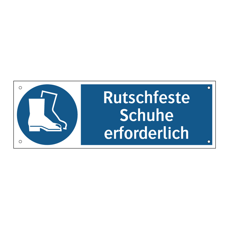 Rutschfeste Schuhe erforderlich