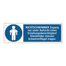 NICHTSCHWIMMER Zugang nur unter Aufsicht eines Erziehungsberechtigten! Kleinkinder müssen Schwimmflügel tragen.