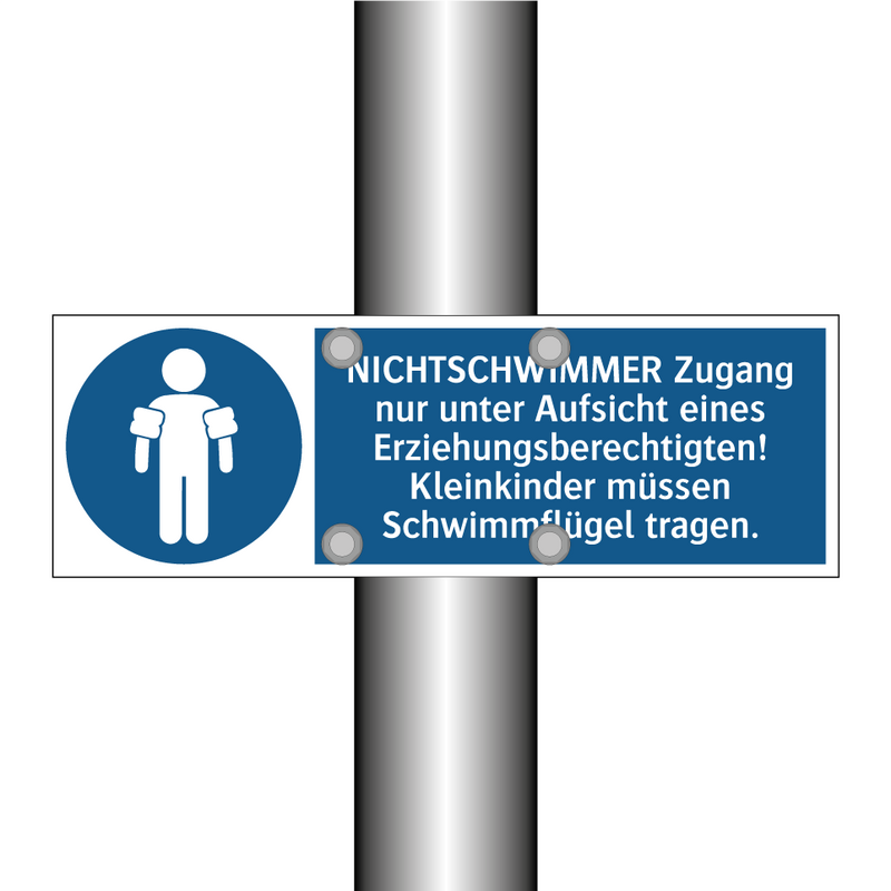 NICHTSCHWIMMER Zugang nur unter Aufsicht eines Erziehungsberechtigten! Kleinkinder müssen Schwimmflügel tragen.