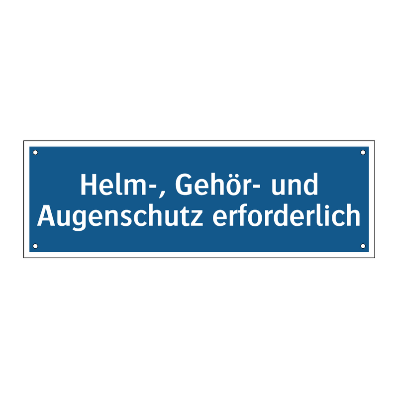 Helm-, Gehör- und Augenschutz erforderlich