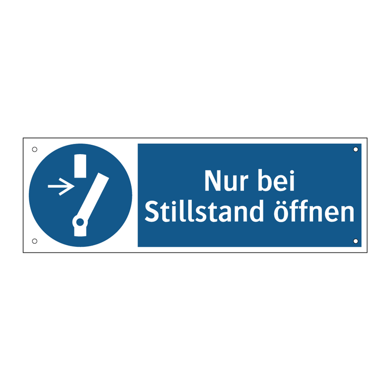 Nur bei Stillstand öffnen