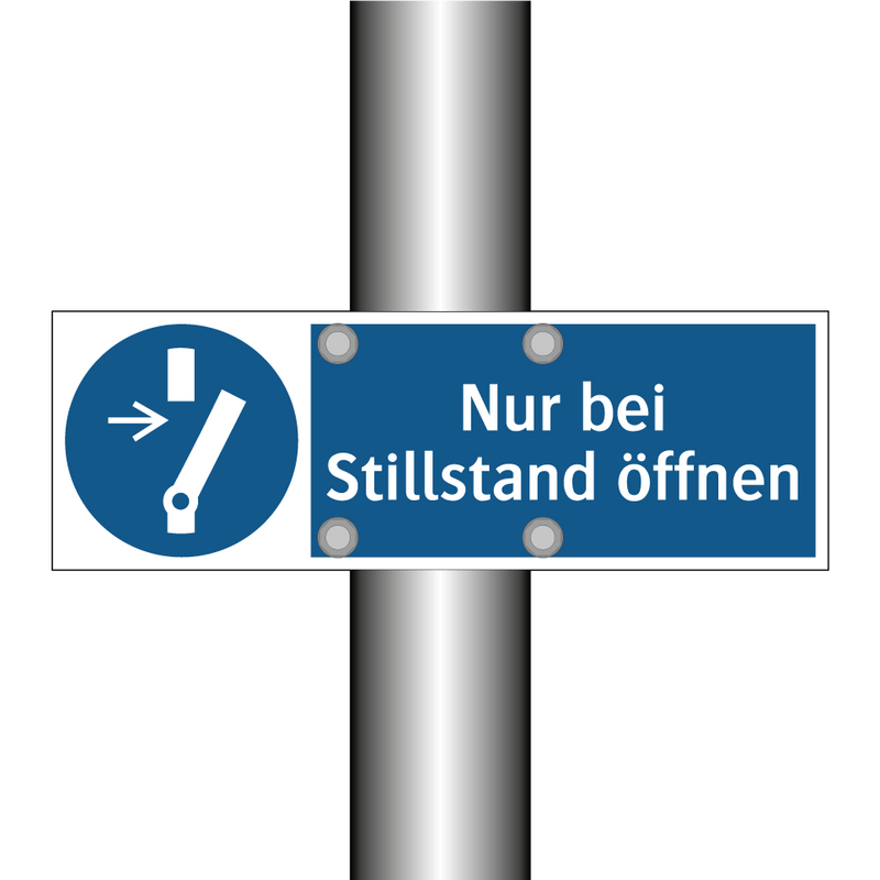Nur bei Stillstand öffnen