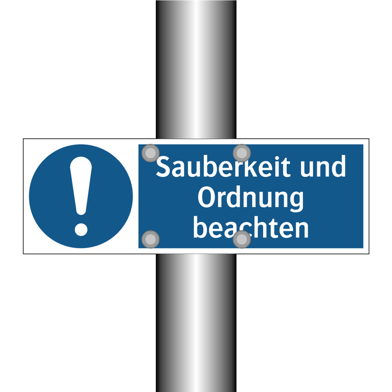 Sauberkeit und Ordnung beachten