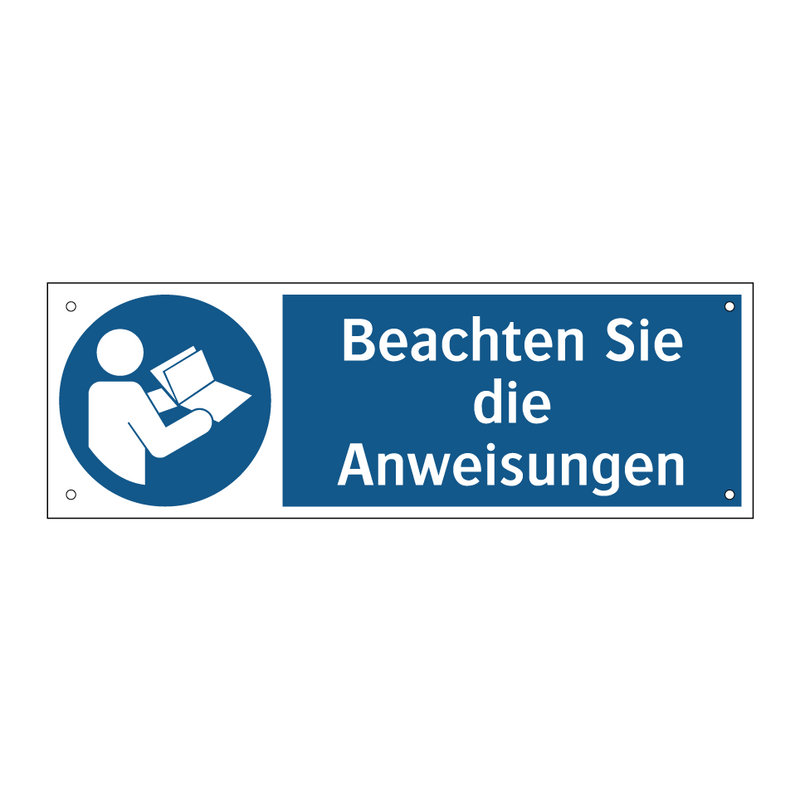 Beachten Sie die Anweisungen