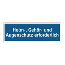 Helm-, Gehör- und Augenschutz erforderlich