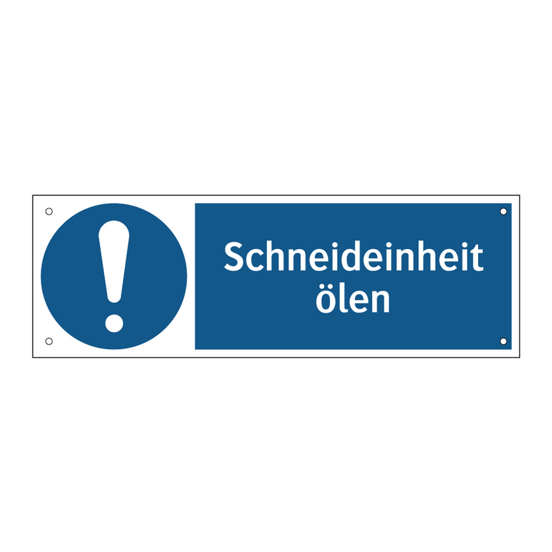 Schneideinheit ölen