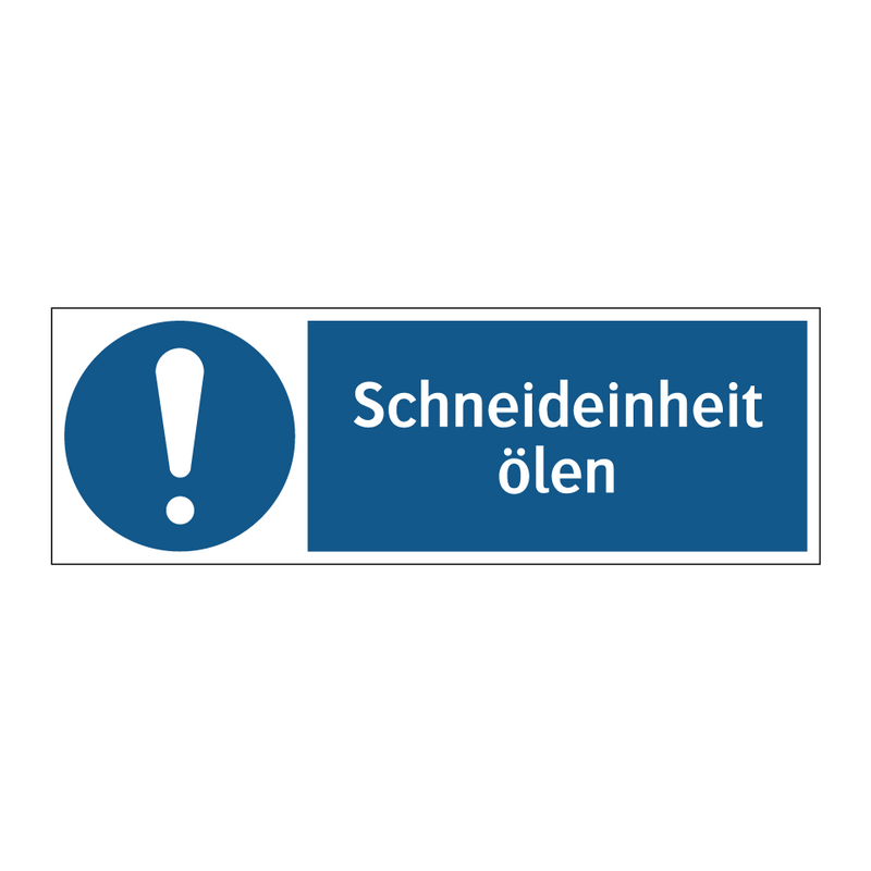 Schneideinheit ölen