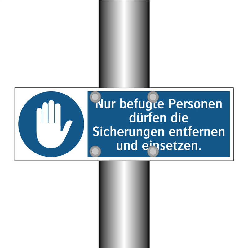 Nur befugte Personen dürfen die Sicherungen entfernen und einsetzen.
