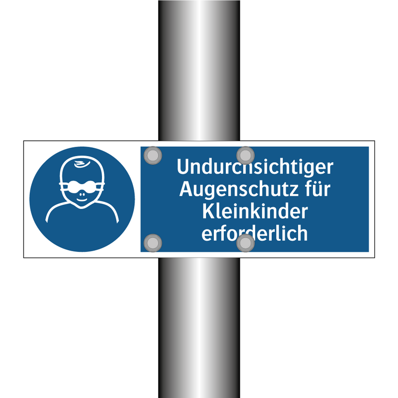 Undurchsichtiger Augenschutz für Kleinkinder erforderlich