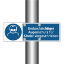 Undurchsichtiger Augenschutz für Kinder vorgeschrieben