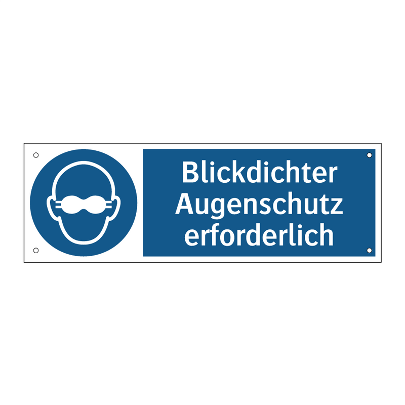 Blickdichter Augenschutz erforderlich