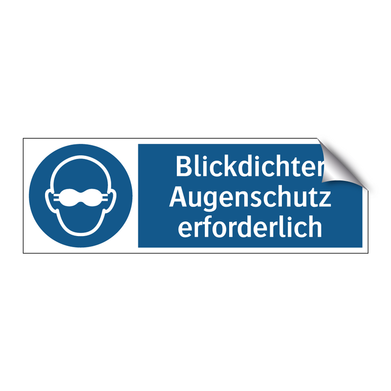 Blickdichter Augenschutz erforderlich