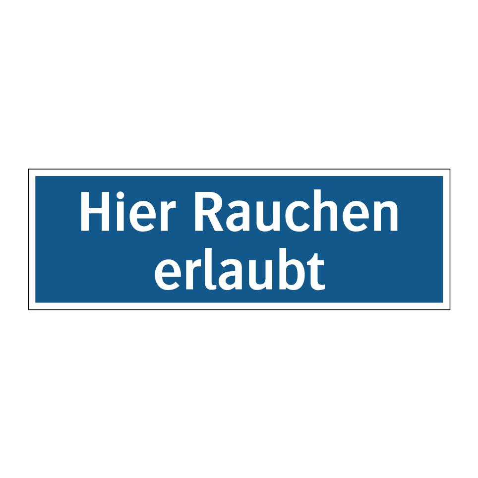 Kauf Hier Rauchen erlaubt schild | SignOnline | DE-M457