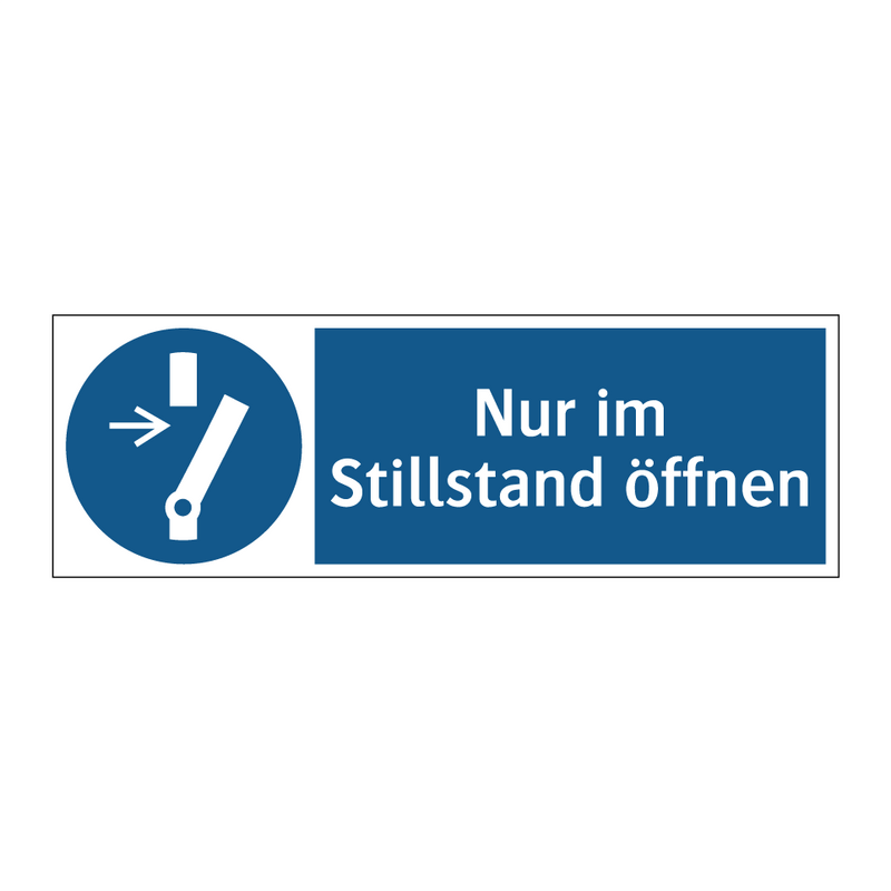 Nur im Stillstand öffnen