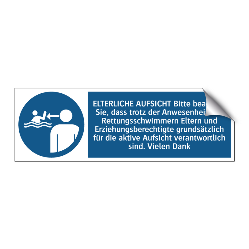 ELTERLICHE AUFSICHT Bitte beachten Sie, dass trotz der Anwesenheit von Rettungsschwimmern Eltern und Erziehungsberechtigte grundsätzlich für die aktive Aufsicht verantwortlich sind. Vielen Dank