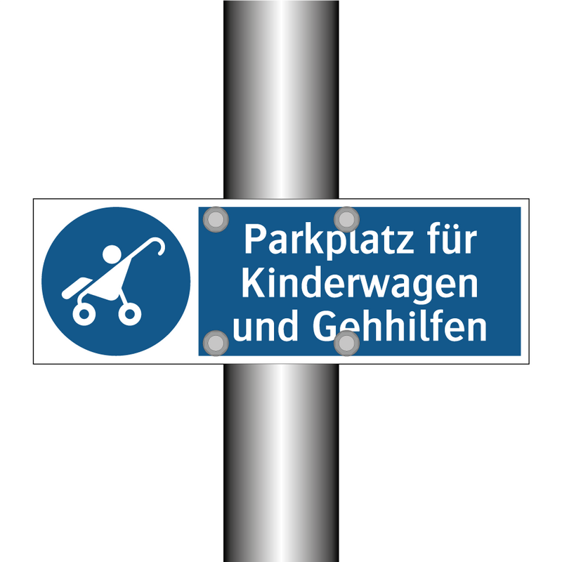 Parkplatz für Kinderwagen und Gehhilfen