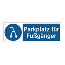 Parkplatz für Fußgänger