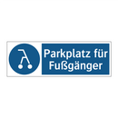 Parkplatz für Fußgänger