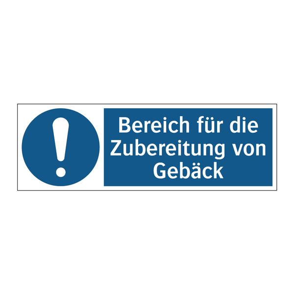 Bereich für die Zubereitung von Gebäck