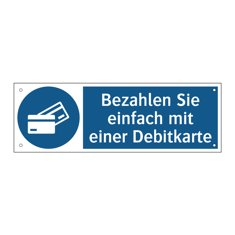 Bezahlen Sie einfach mit einer Debitkarte