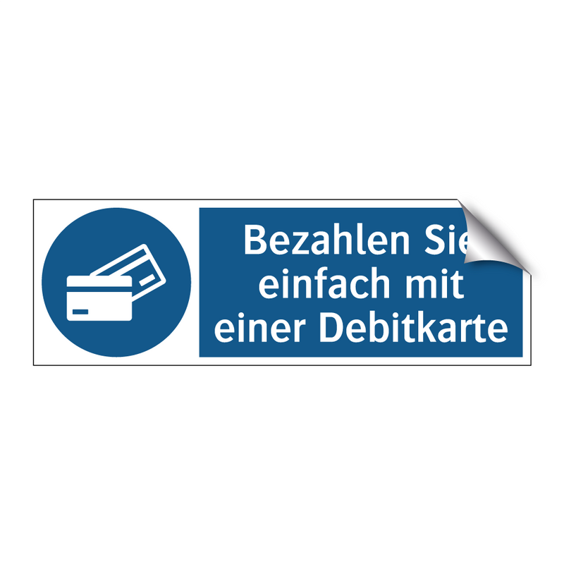 Bezahlen Sie einfach mit einer Debitkarte