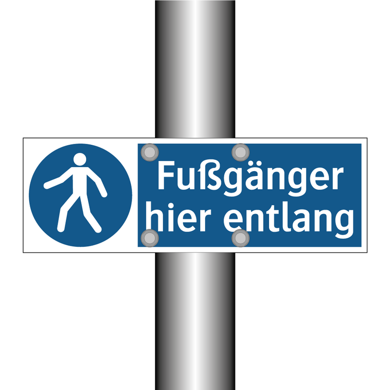 Fußgänger hier entlang