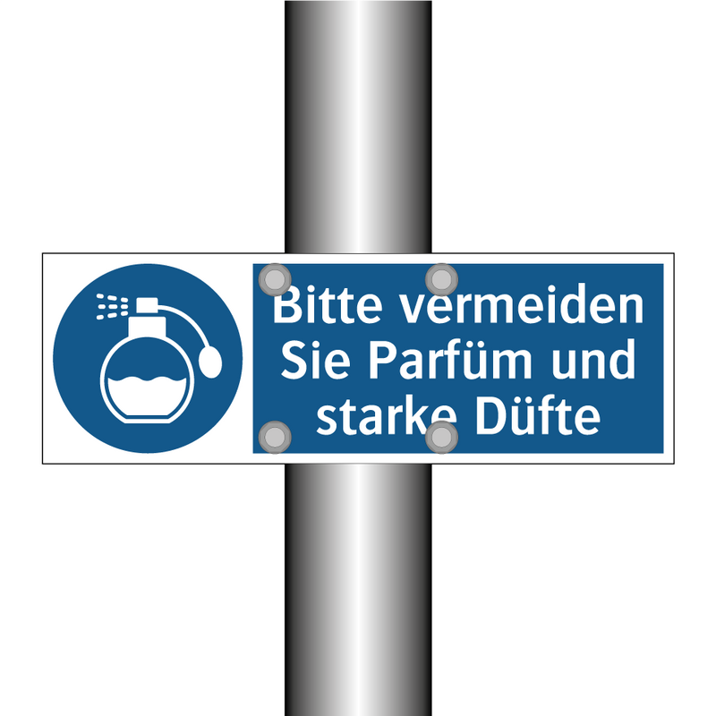 Bitte vermeiden Sie Parfüm und starke Düfte