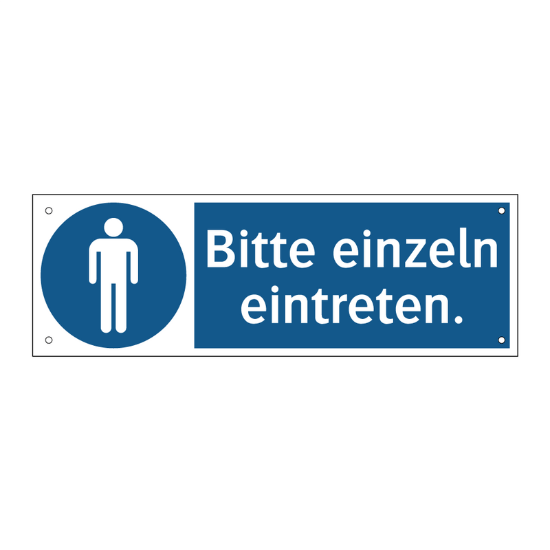 Bitte einzeln eintreten.