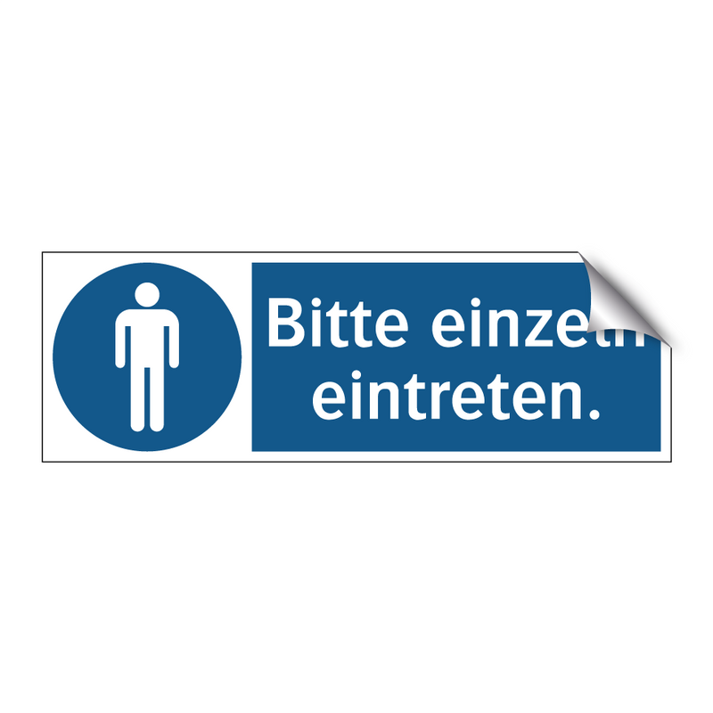 Bitte einzeln eintreten.