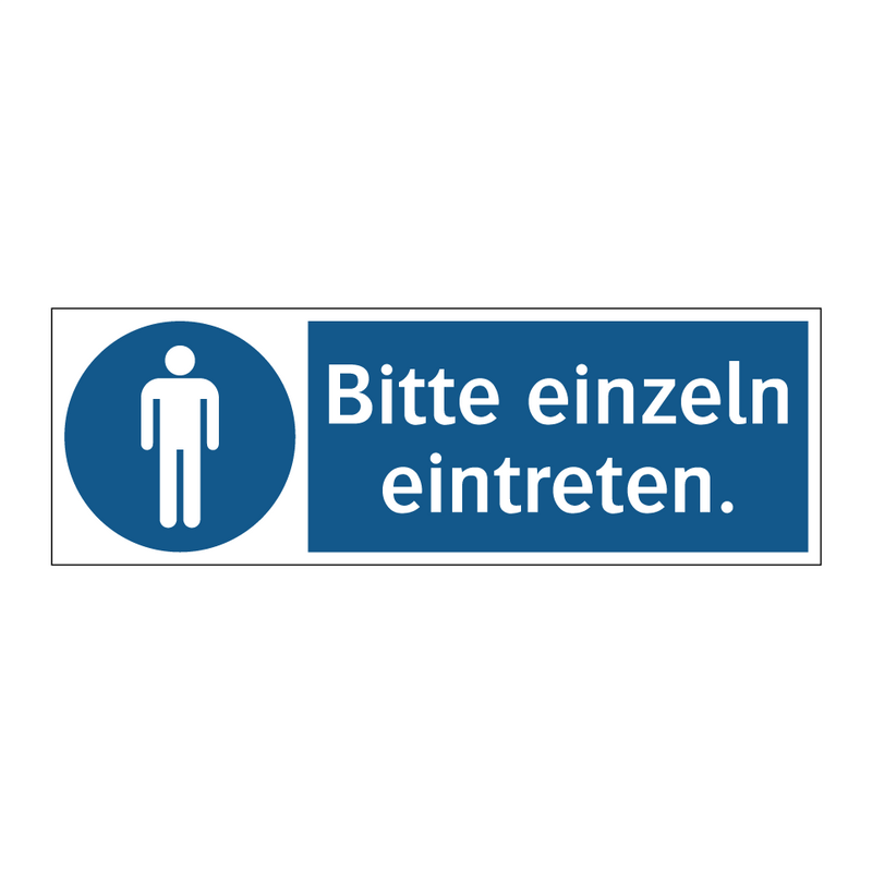 Bitte einzeln eintreten.