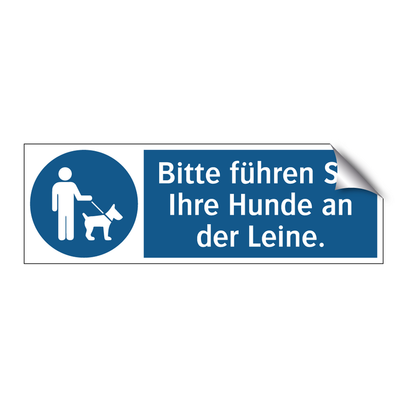 Bitte führen Sie Ihre Hunde an der Leine.