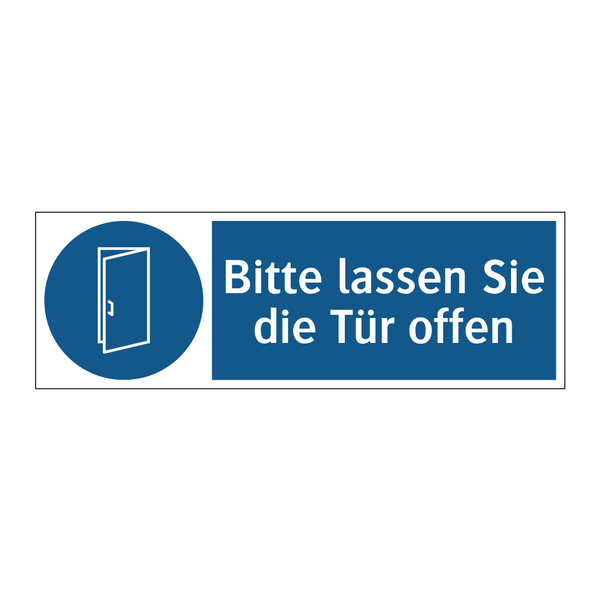 Bitte lassen Sie die Tür offen