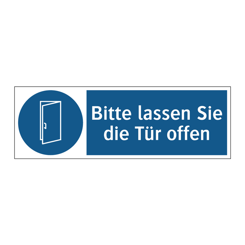 Bitte lassen Sie die Tür offen