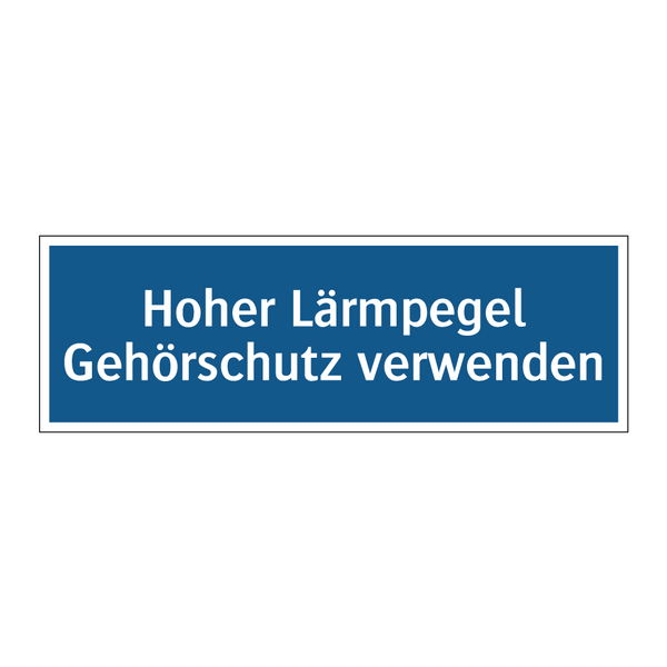Hoher Lärmpegel Gehörschutz verwenden