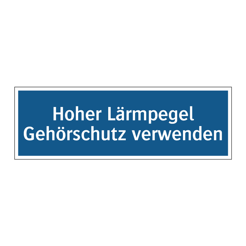 Hoher Lärmpegel Gehörschutz verwenden