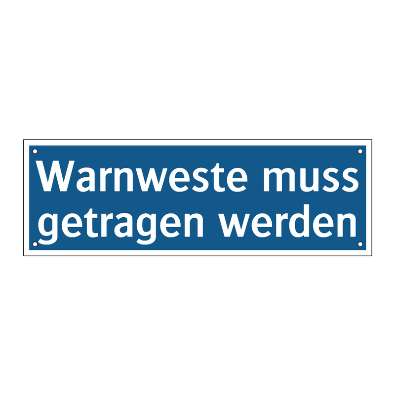 Warnweste muss getragen werden