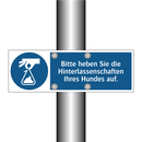 Bitte heben Sie die Hinterlassenschaften Ihres Hundes auf.