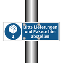 Bitte Lieferungen und Pakete hier abstellen