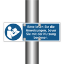 Bitte lesen Sie die Anweisungen, bevor Sie mit der Nutzung beginnen.