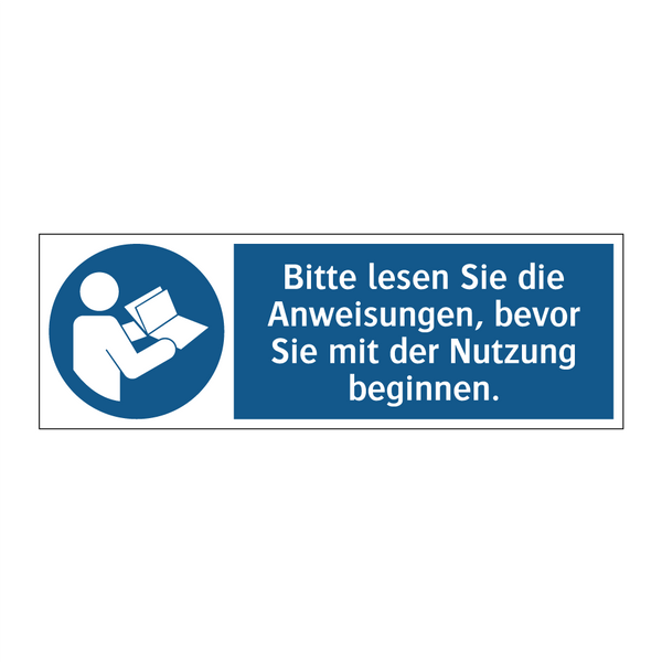 Bitte lesen Sie die Anweisungen, bevor Sie mit der Nutzung beginnen.