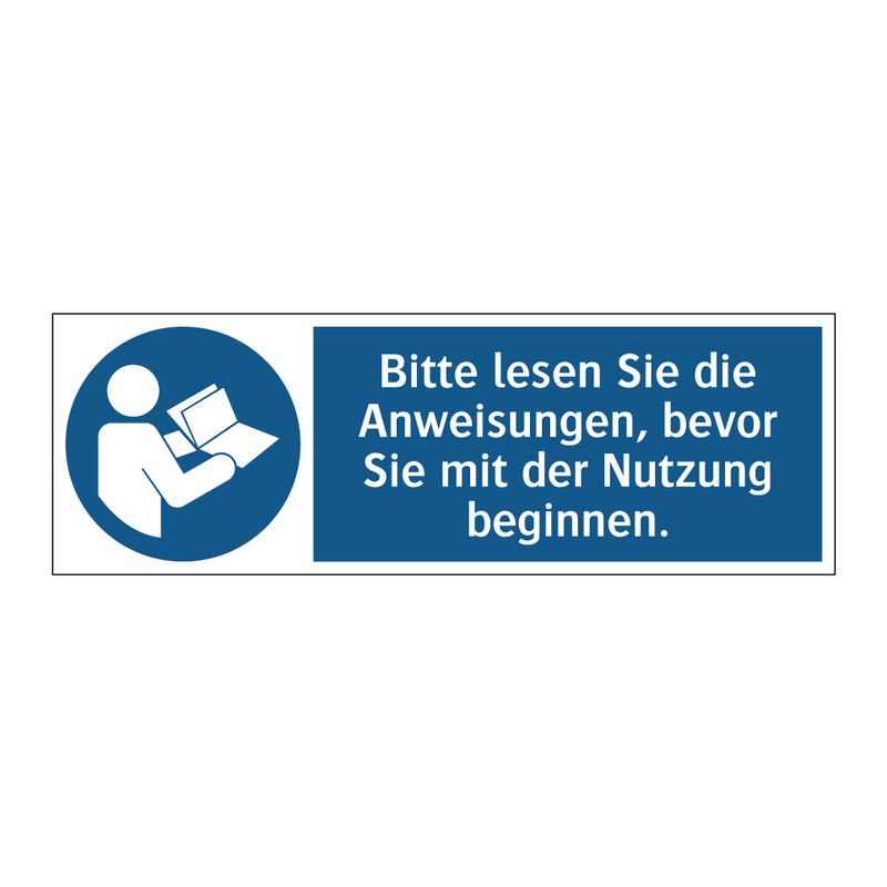 Bitte lesen Sie die Anweisungen, bevor Sie mit der Nutzung beginnen.