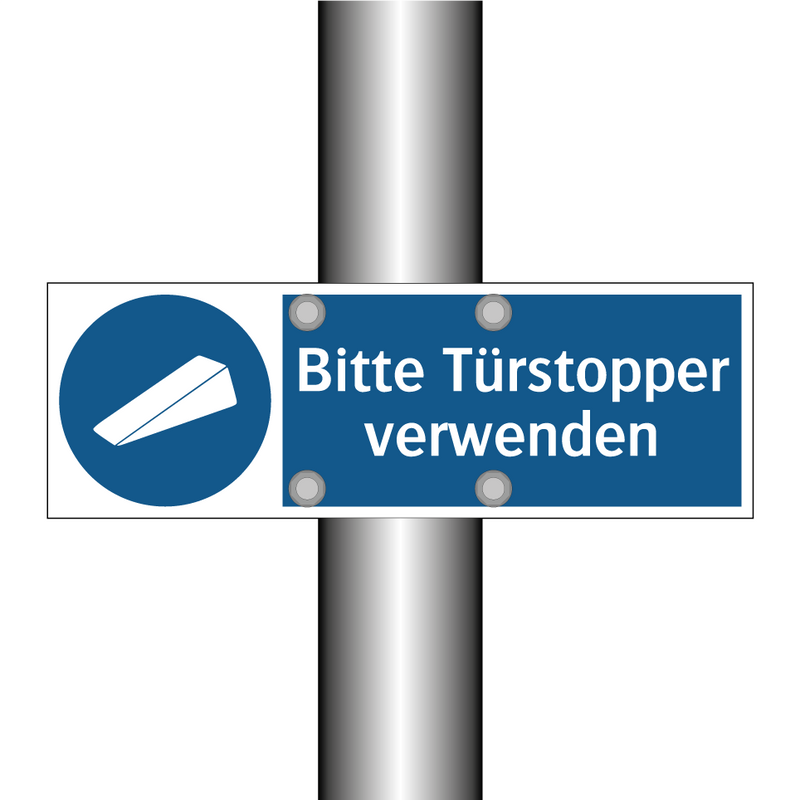 Bitte Türstopper verwenden