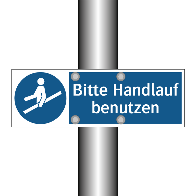 Bitte Handlauf benutzen