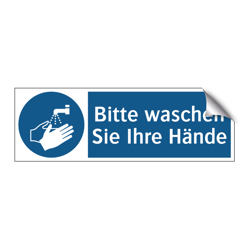 Bitte waschen Sie Ihre Hände