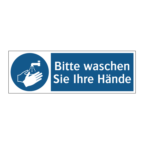 Bitte waschen Sie Ihre Hände